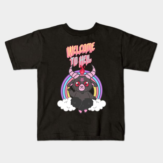 Welcome To Hell Kids T-Shirt by FullMoon